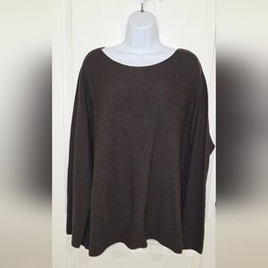 Eileen Fisher Dark Brown Merino Wool Sweater